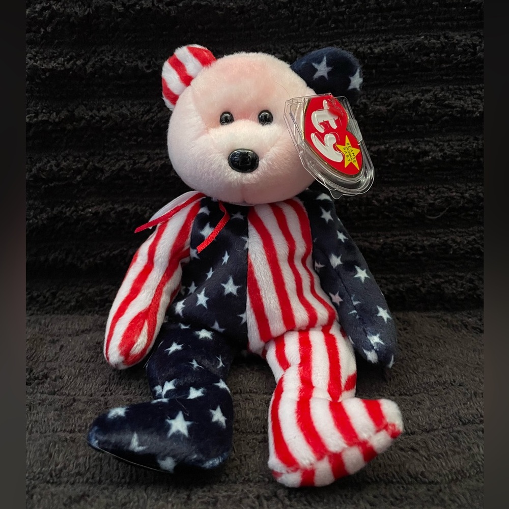 Spangle Pink Head Beanie Baby